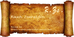 Rauch Zseraldin névjegykártya